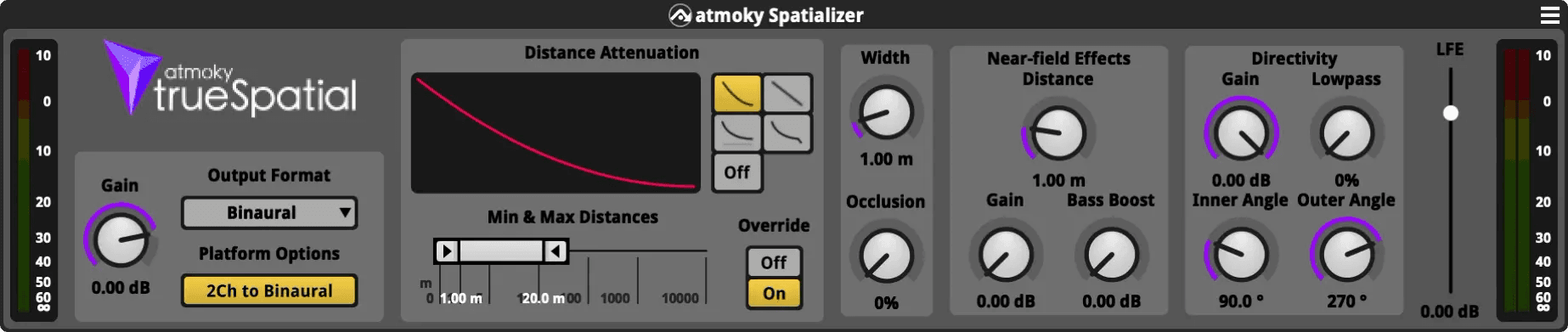 Screenshot of the Spatializer plugin