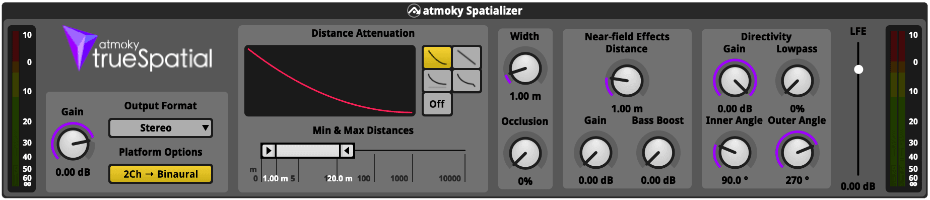 Screenshot of the Spatializer plugin