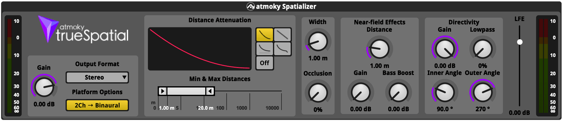 Screenshot of the Spatializer plug-in