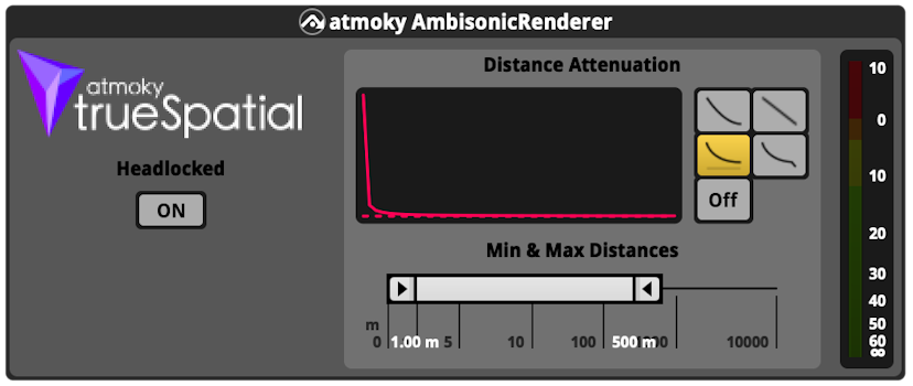 Screenshot of the atmoky AmbisonicRenderer plugin