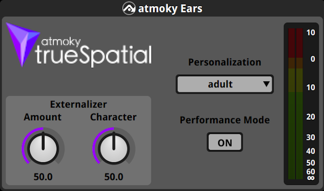 Screenshot of the atmoky Ears plugin